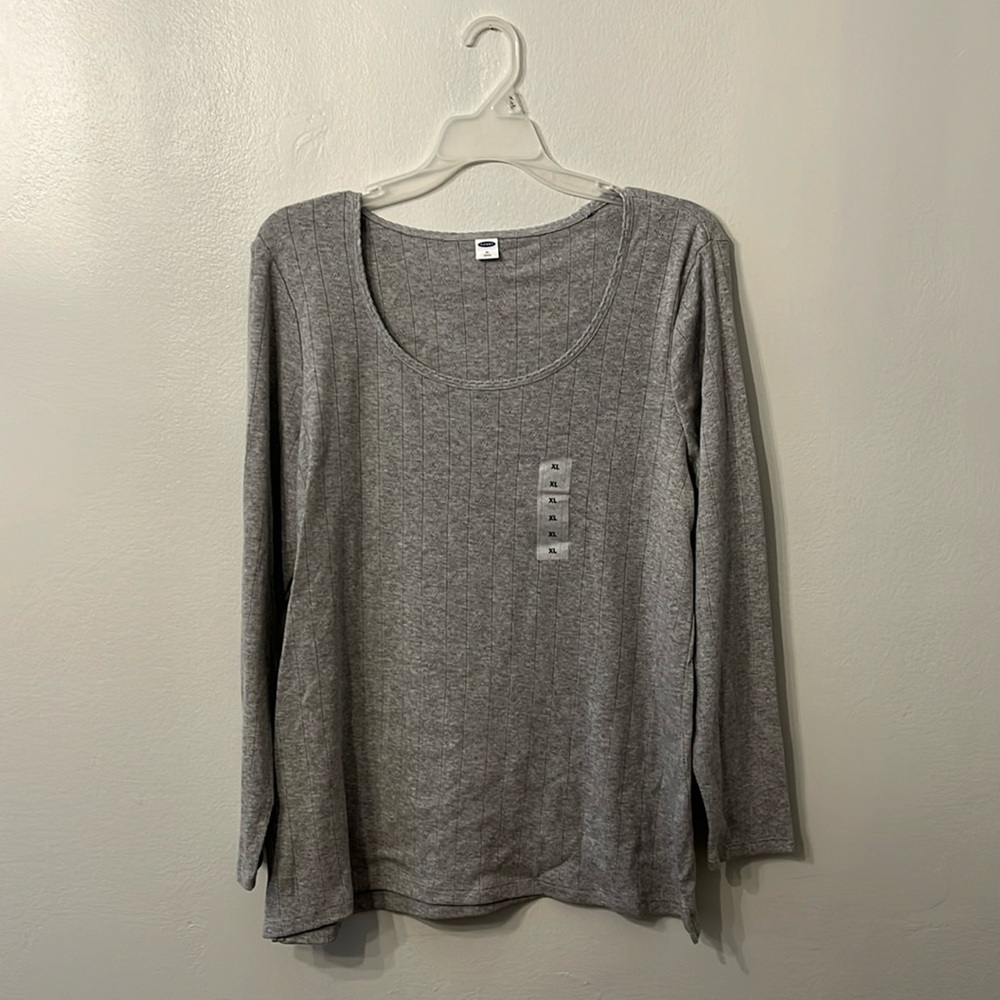 Old Navy Pointelle Tee - Gray